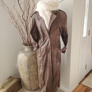 Amazing Leather Trench Coat/Duster Split End LTD sz M $580
